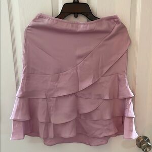 New York & Company Pink Ruffled Mini Skirt